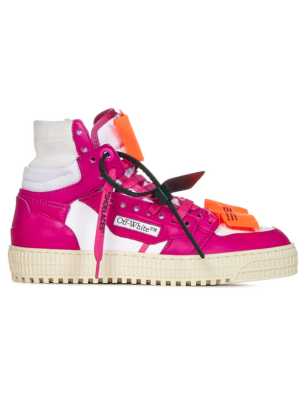 OFF-WHITE 3.0 OFF COURT HIGH TOP SNEAKERS WHITE FUCHSIA