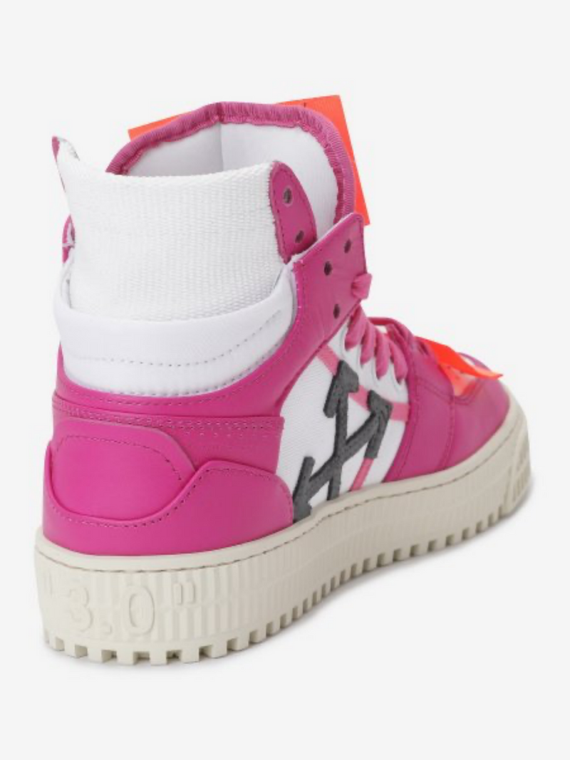 OFF-WHITE 3.0 OFF COURT HIGH TOP SNEAKERS WHITE FUCHSIA