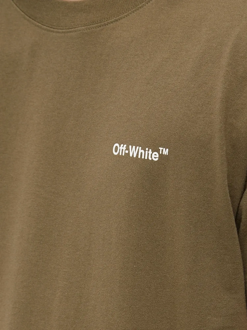 OFF-WHITE BRICK ARROW SLIM TEE ARMY GREEN