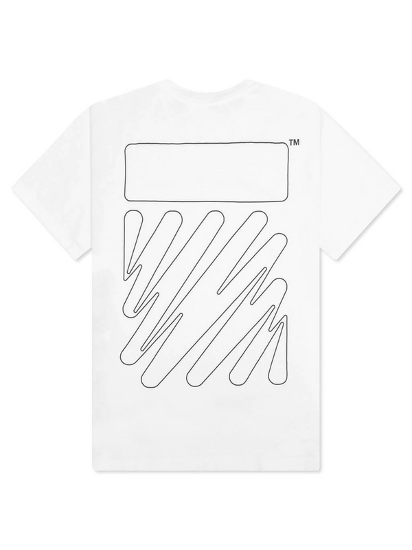 OFF-WHITE WAVE OUTLINE SLIM TEE WHITE
