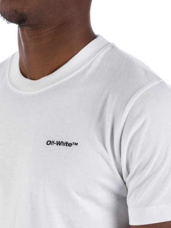OFF-WHITE WAVE OUTLINE SLIM TEE WHITE
