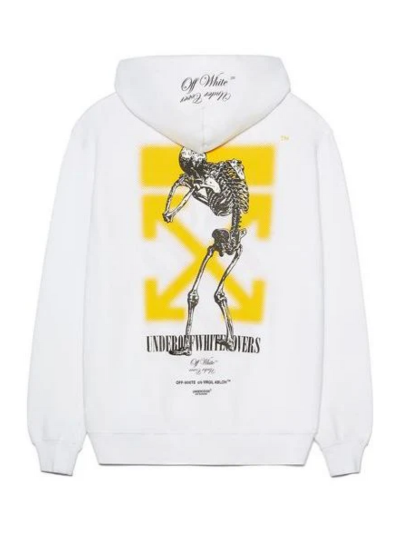 OFF WHITE X UNDERCOVER SKELETON CROSSOVER REVERSIBLE ZIP HOODIE WHITE Notorious Plug