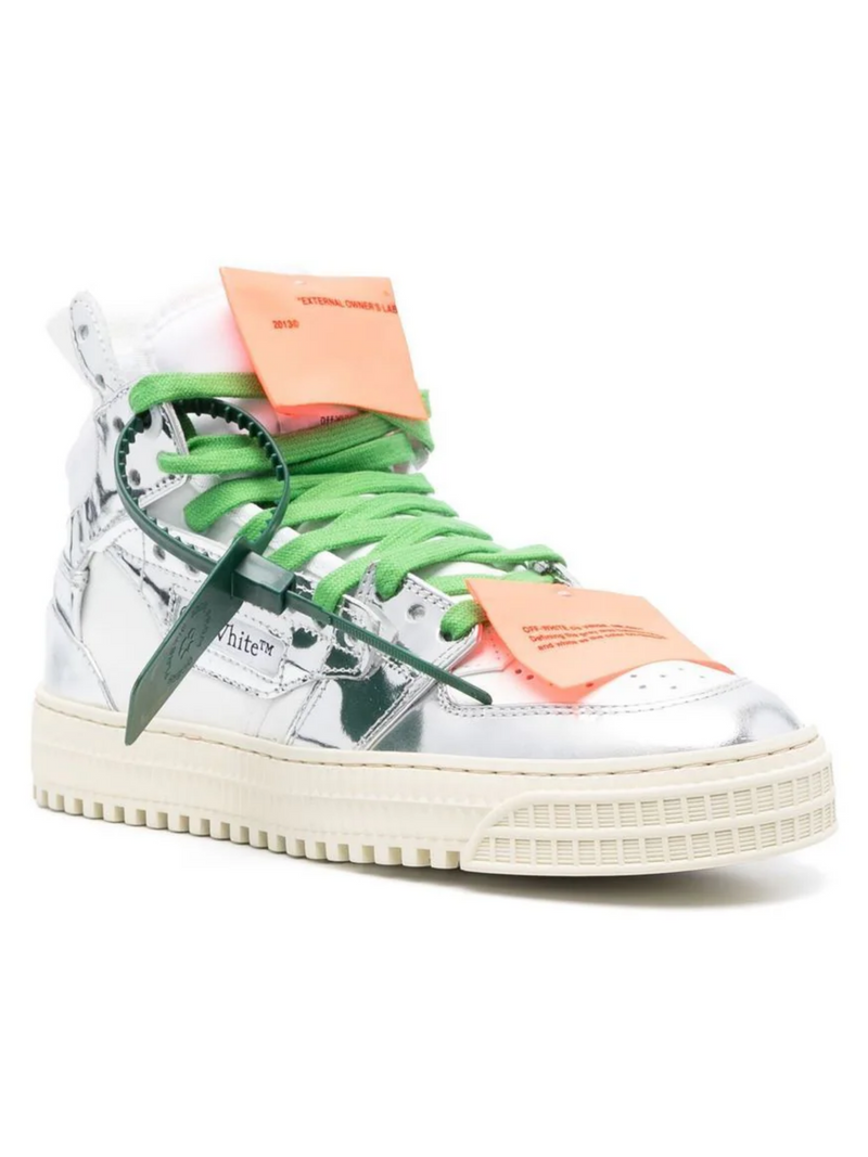 OFF-WHITE OFF-COURT 3.0 HIGH TOP SNEAKERS WHITE SILVER WOMENS