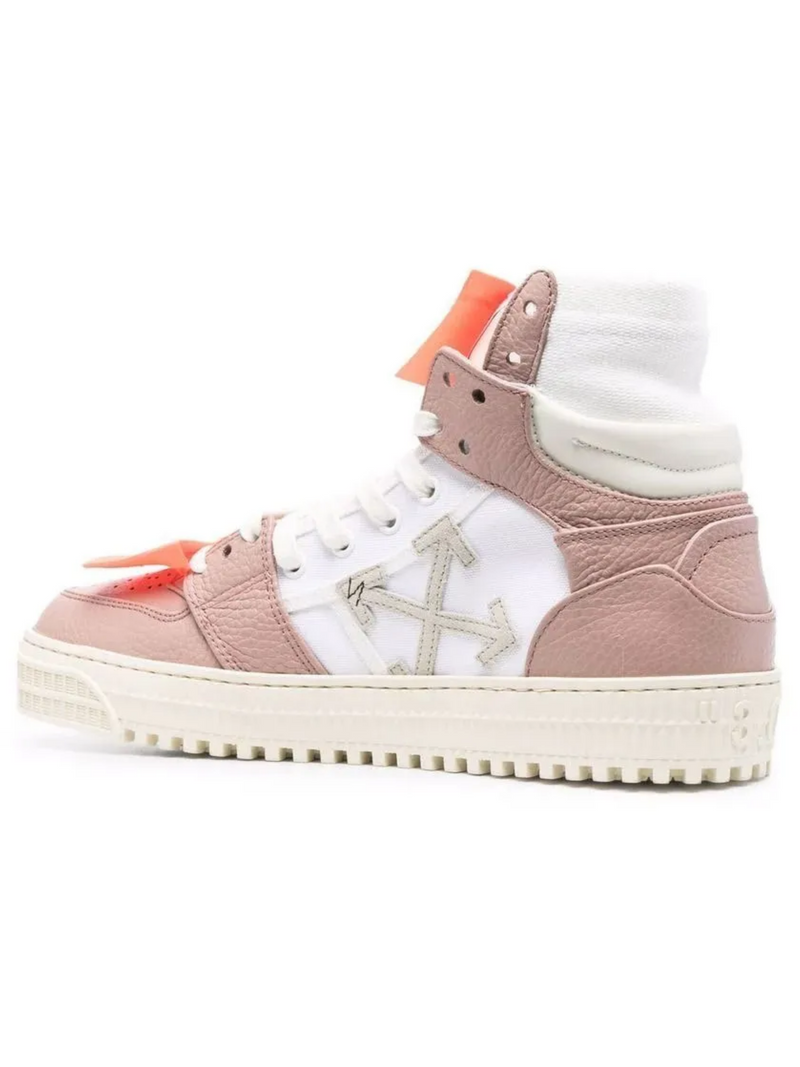 OFF-WHITE OFF-COURT 3.0 HIGH TOP SNEAKERS PINK BEIGE