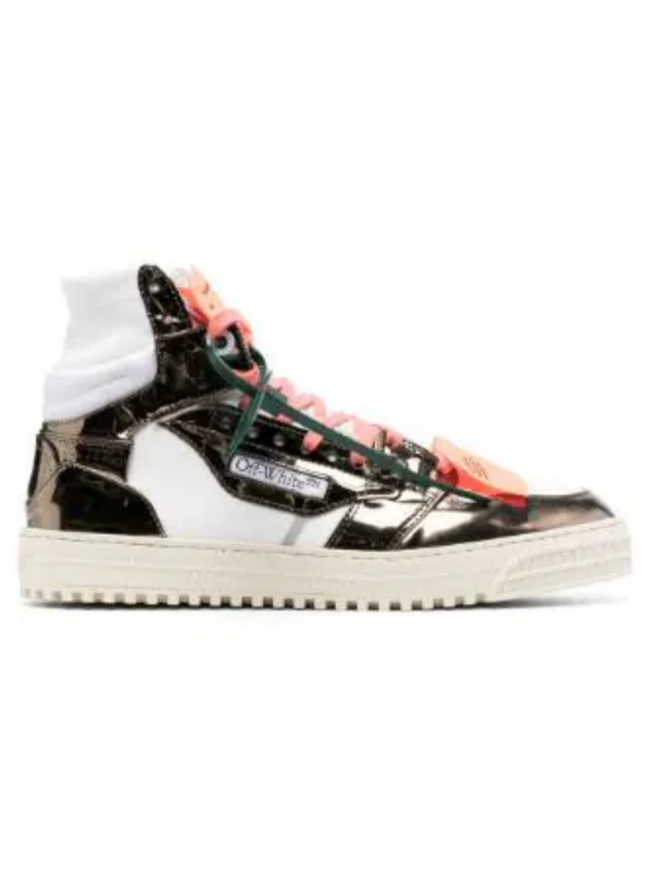 OFF-WHITE OFF-COURT 3.0 HIGH TOP SNEAKERS WHITE GUNMETAL