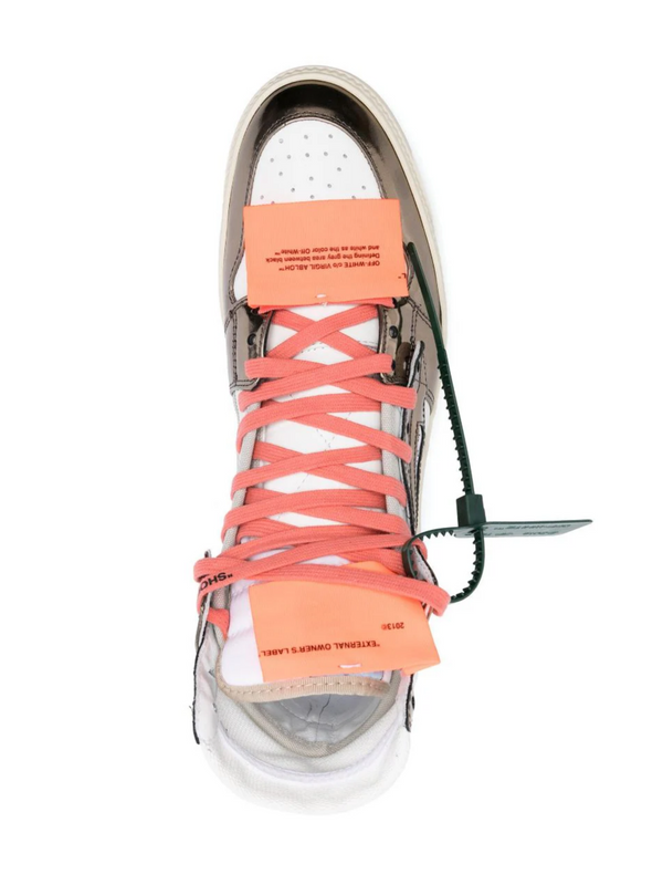 OFF-WHITE OFF-COURT 3.0 HIGH TOP SNEAKERS WHITE GUNMETAL