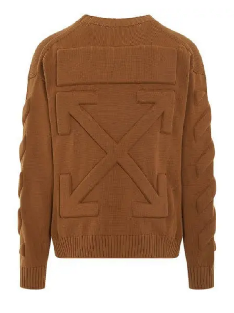 OFF-WHITE 3D ARROWS SWEATER CARAMEL