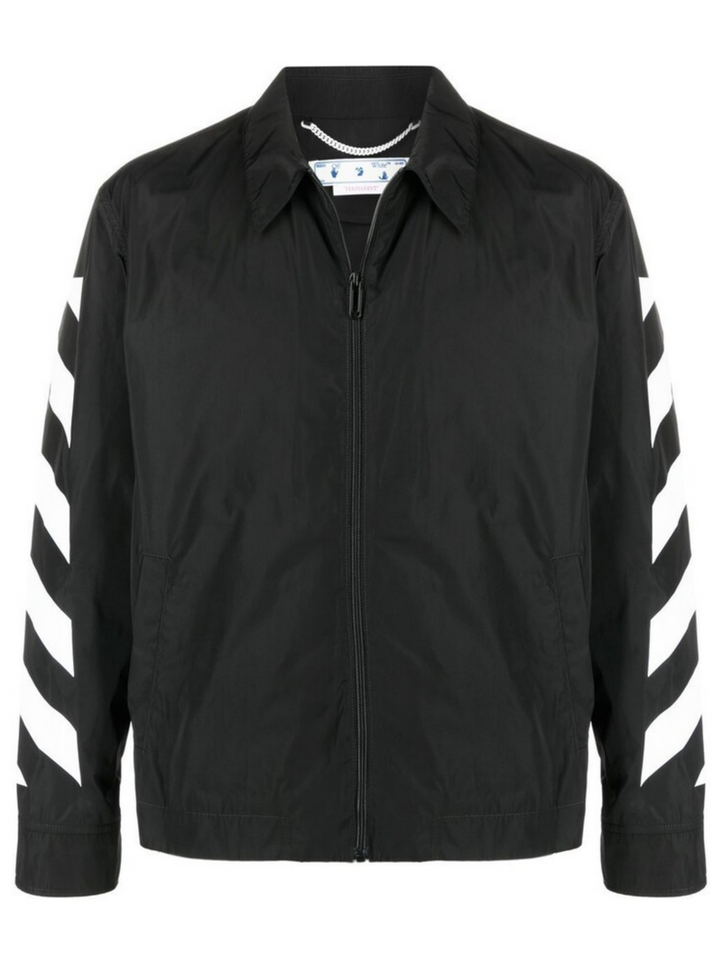 OFF-WHITE DIAG HARRINGTON JACKET BLACK