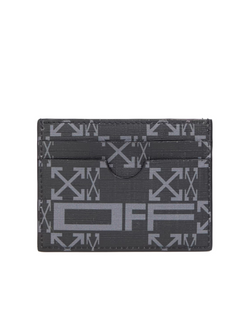 OFF-WHITE MONOGRAM CARD HOLDER BLACK