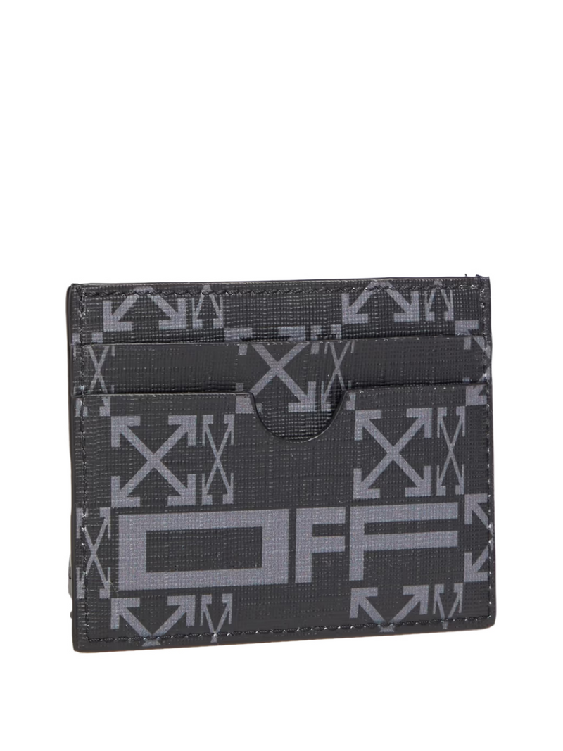 OFF-WHITE MONOGRAM CARD HOLDER BLACK