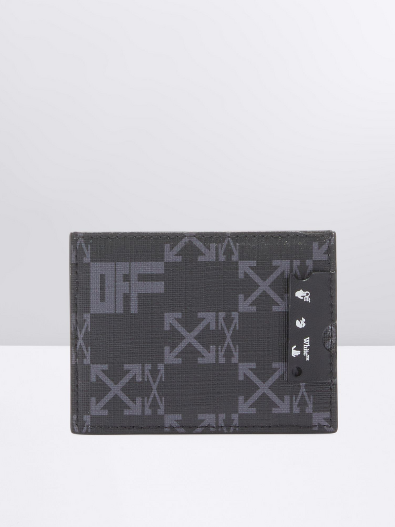 OFF-WHITE MONOGRAM CARD HOLDER BLACK