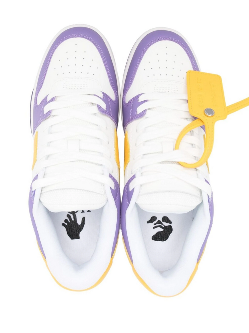 OFF-WHITE OUT OF OFFICE SNEAKERS PURPLE YELLOW WOMENS