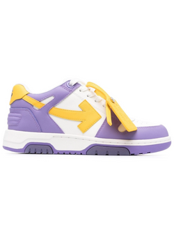 OFF-WHITE OUT OF OFFICE SNEAKERS PURPLE YELLOW WOMENS