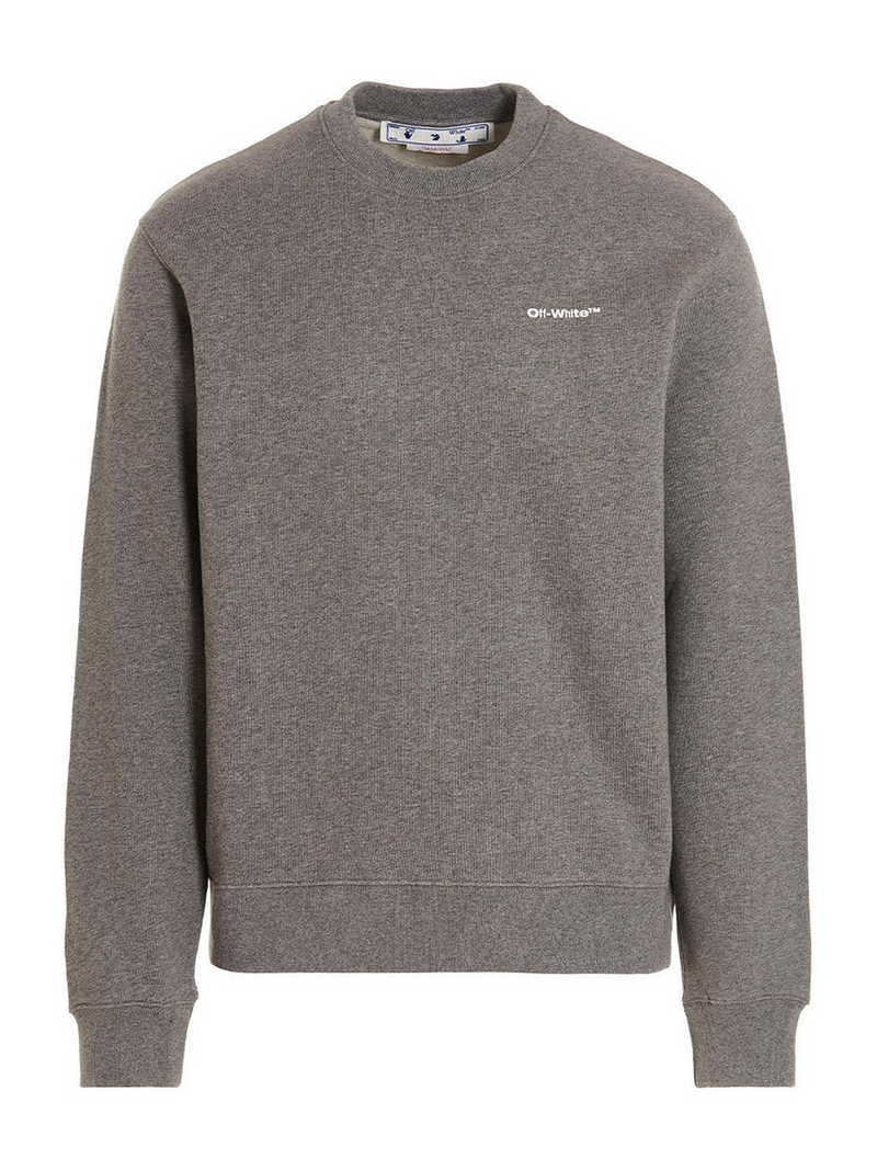 OFF-WHITE WAVE OUTLINE DIAG SLIM SWEATSHIRT GREY