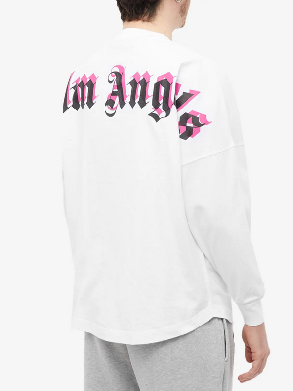 PALM ANGELS CLASSIC OVERSIZED L/S TEE WHITE 3D LOGO