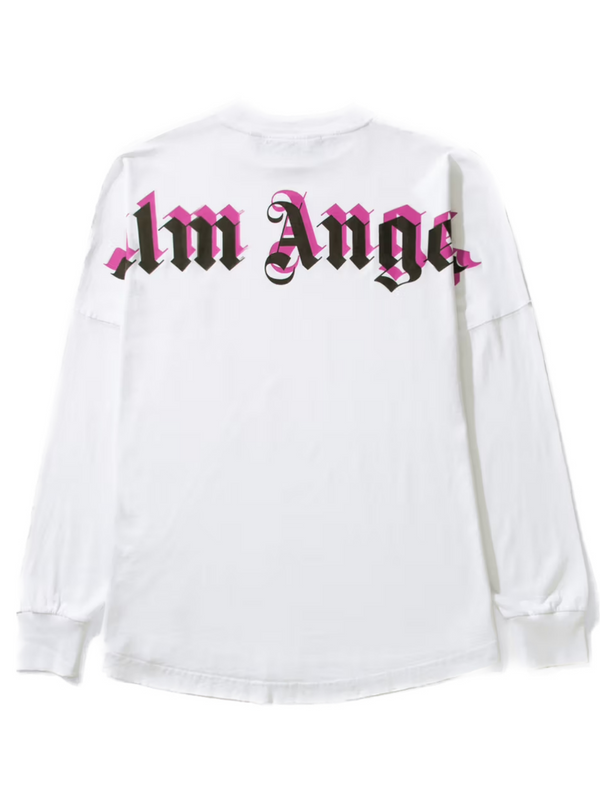 PALM ANGELS CLASSIC OVERSIZED L/S TEE WHITE 3D LOGO