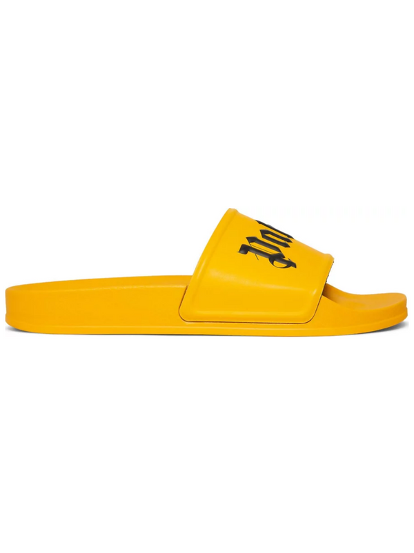 PALM ANGELS LOGO SLIDES YELLOW