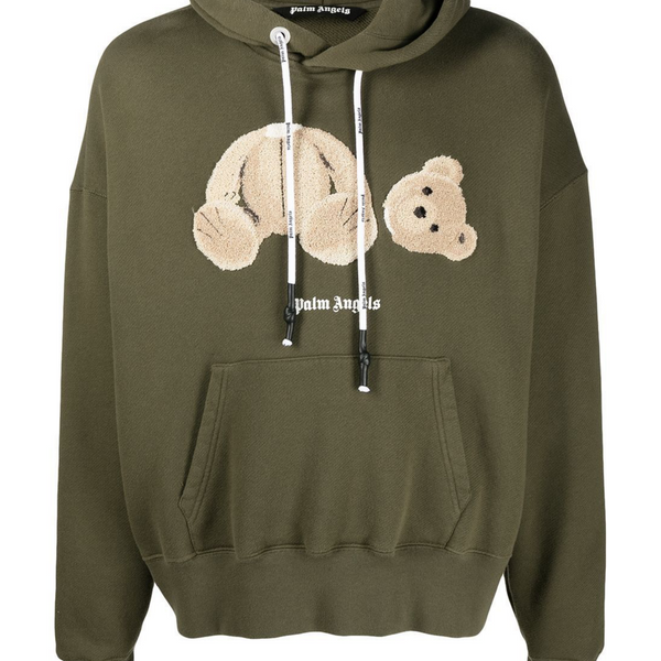 PALM ANGELS KILL THE BEAR HOODIE MILITARY GREEN – Notorious Plug