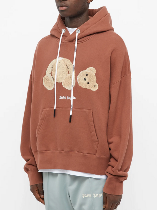 PALM ANGELS KILL THE BEAR HOODIE BRICK RED