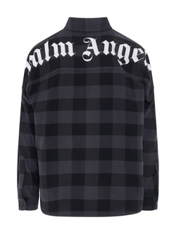 PALM ANGELS CURVED LOGO CHECK SHIRT