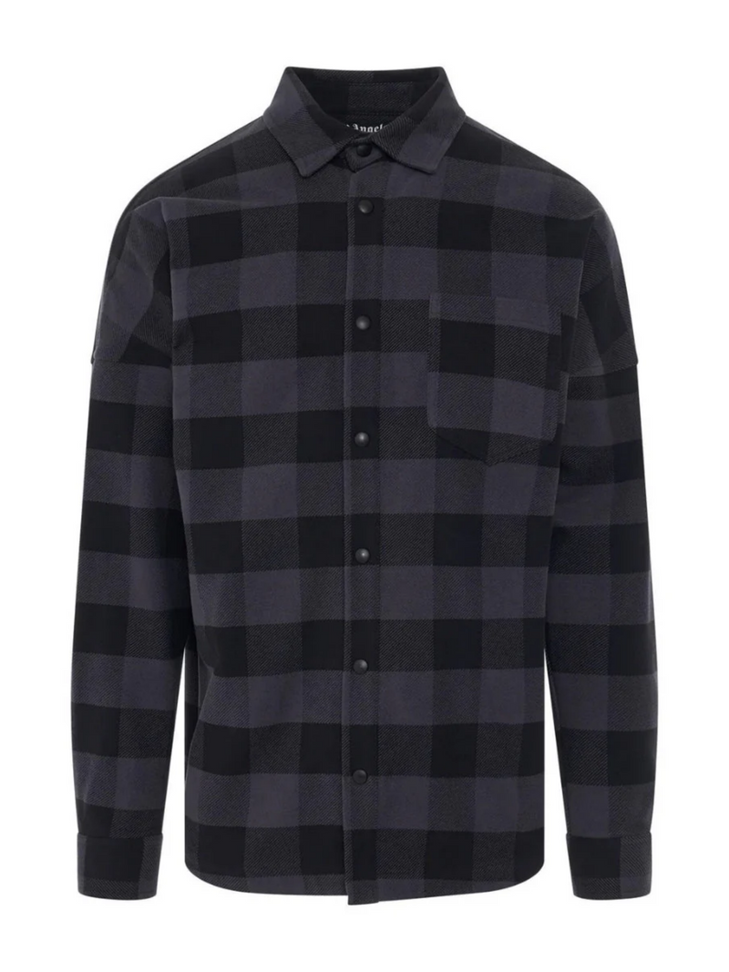 PALM ANGELS CURVED LOGO CHECK SHIRT