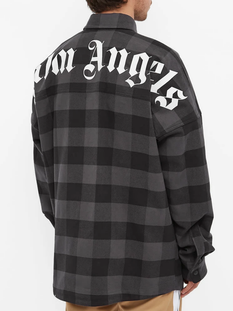 PALM ANGELS CURVED LOGO CHECK SHIRT