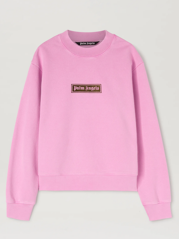 PALM ANGELS BOX LOGO SWEATSHIRT PINK