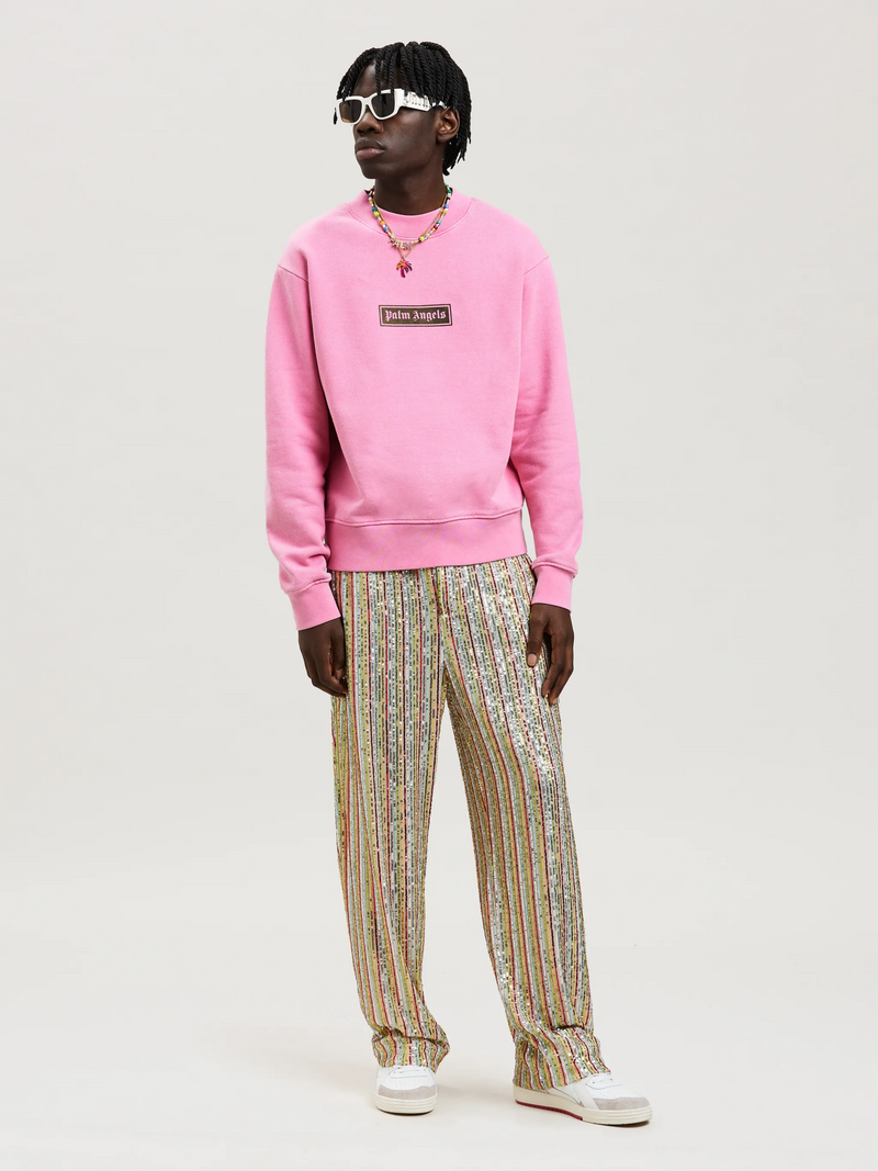 PALM ANGELS BOX LOGO SWEATSHIRT PINK