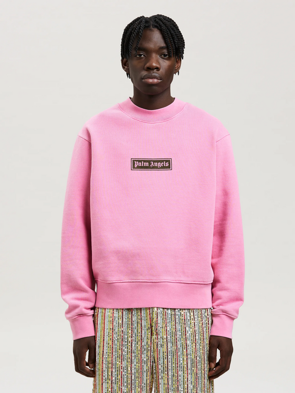 PALM ANGELS BOX LOGO SWEATSHIRT PINK