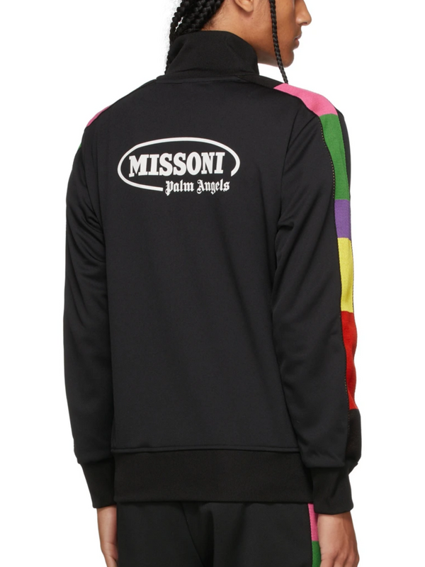 PALM ANGELS x MISSONI TRACK JACKET BLACK