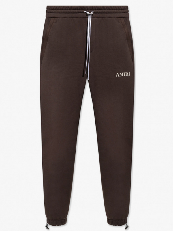 AMIRI PUFF LOGO SWEATPANTS BROWN