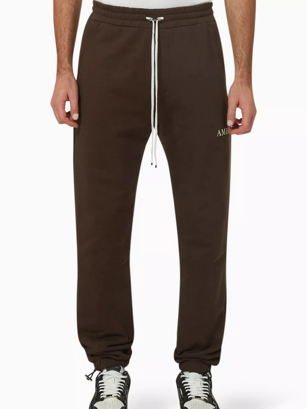 AMIRI PUFF LOGO SWEATPANTS BROWN