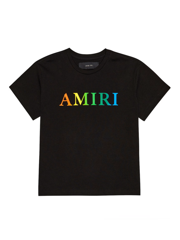 AMIRI KIDS RAINBOW LOGO TEE BLACK