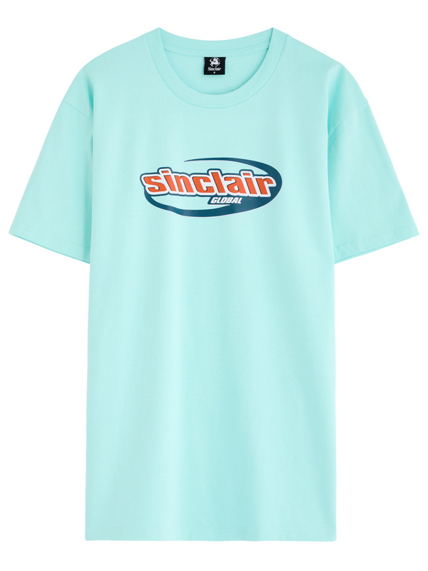 SINCLAIR ITALICS GLOBAL LOGO TEE BLUE