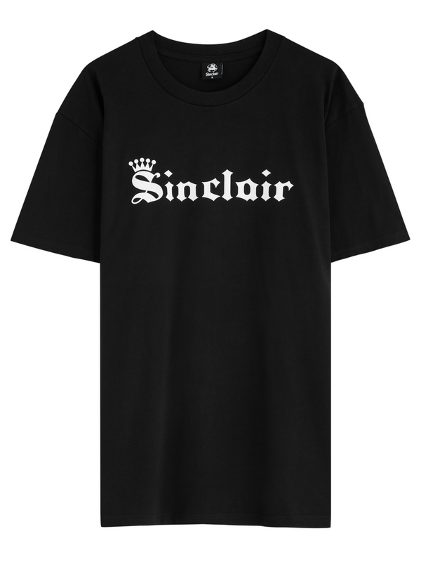 SINCLAIR OLD ENGLISH CROWN LOGO TEE BLACK