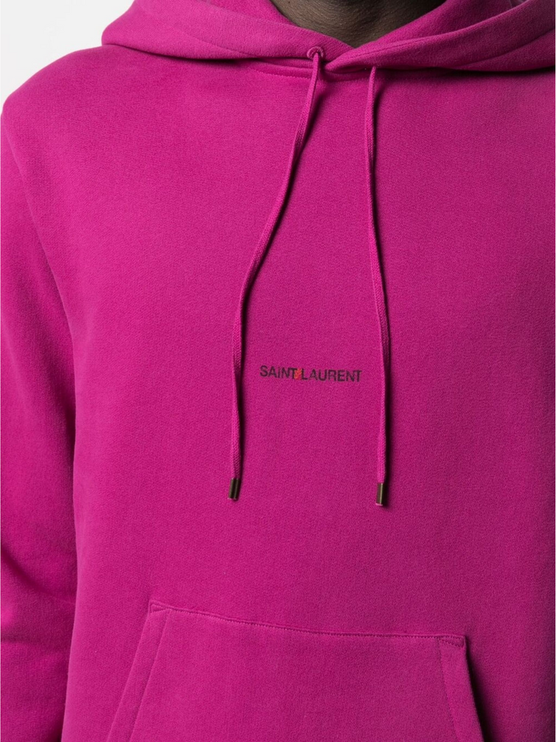 SAINT LAURENT LOGO HOODIE PINK Notorious Plug