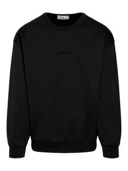 STONE ISLAND CHEST LOGO CREWNECK SWEATSHIRT BLACK