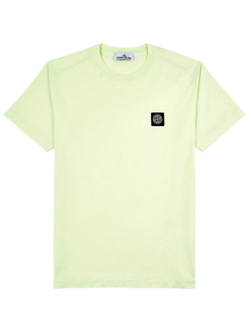 STONE ISLAND PATCH LOGO TEE LIME GREEN