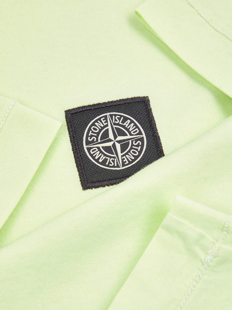 STONE ISLAND PATCH LOGO TEE LIME GREEN