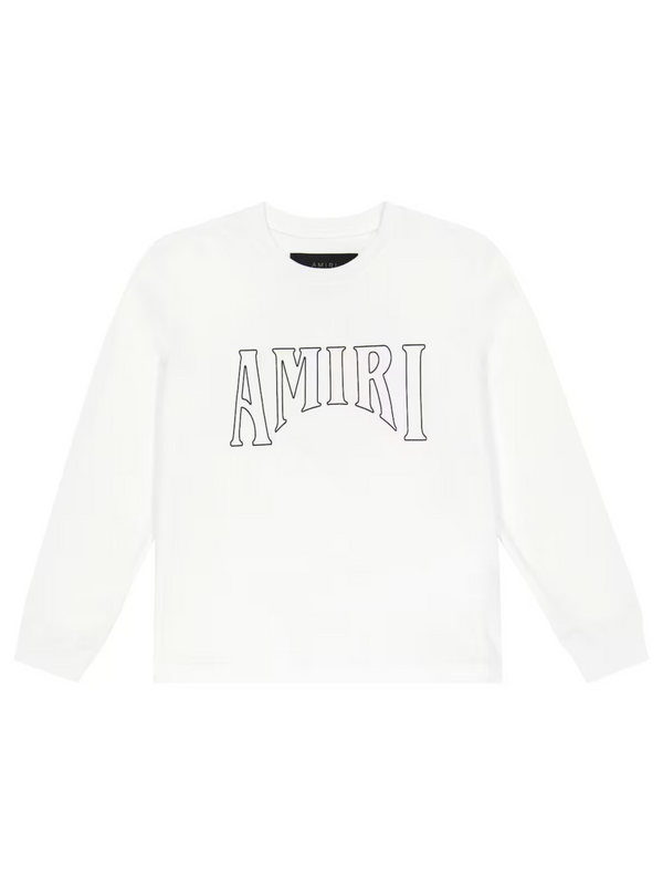 AMIRI KIDS SUN GRAPHIC LONG SLEEVE TEE WHITE