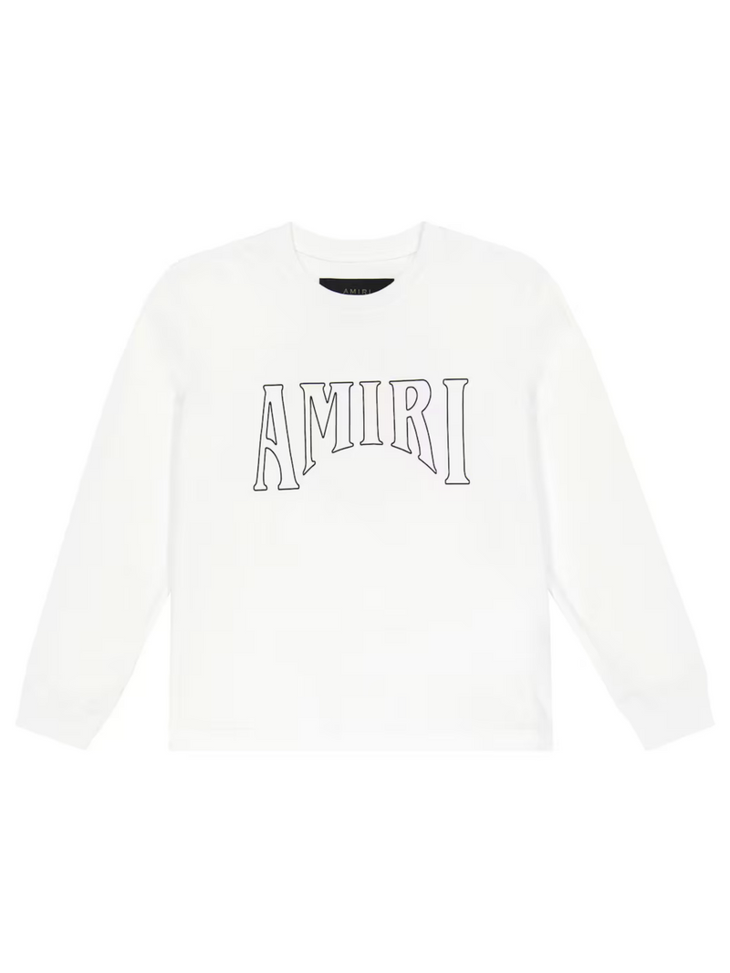 AMIRI KIDS SUN GRAPHIC LONG SLEEVE TEE WHITE