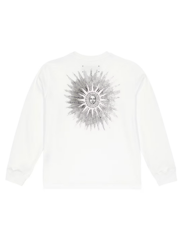 AMIRI KIDS SUN GRAPHIC LONG SLEEVE TEE WHITE