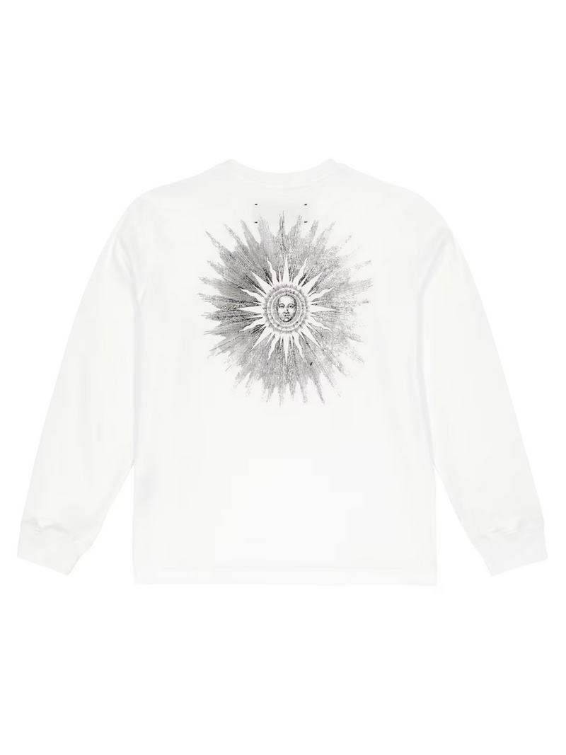 AMIRI KIDS SUN GRAPHIC LONG SLEEVE TEE WHITE