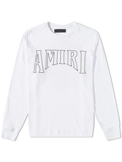 AMIRI SUN LONG SLEEVE TEE WHITE
