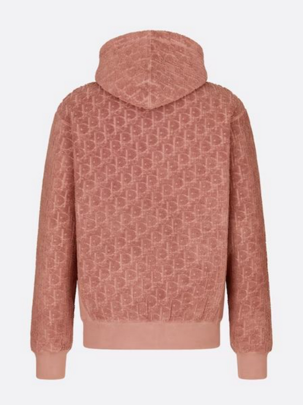 DIOR OBLIQUE TOWEL HOODIE SALMON