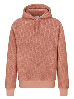 DIOR OBLIQUE TOWEL HOODIE SALMON