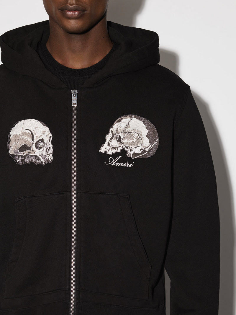 AMIRI X WES LANG SOLAR KINGS ZIP HOODIE BLACK