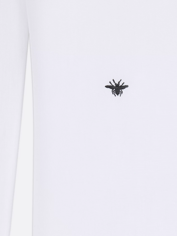 DIOR SHIRT WITH BLACK BEE EMBROIDERY WHITE