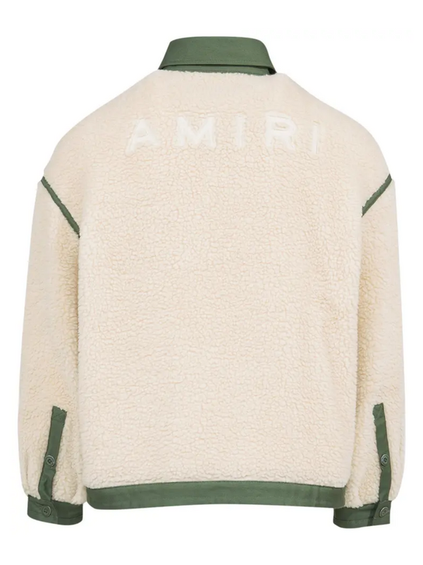 AMIRI WOMENS WORKWEAR SHERPA JACKET ALABASTER / SAGE