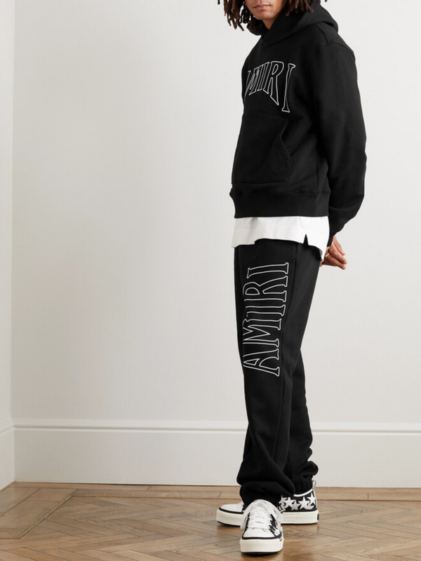 AMIRI ZOLTAR LOGO SWEAT PANTS BLACK